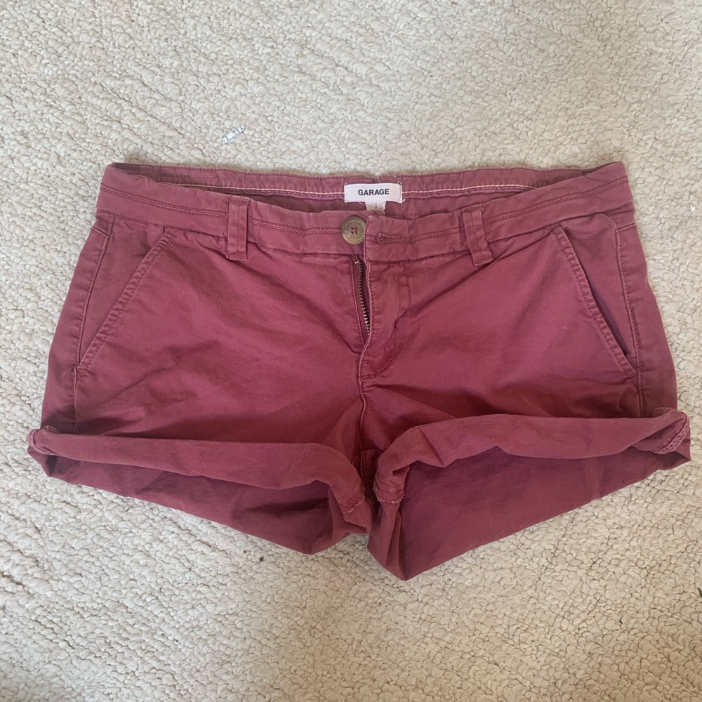 Garage shorts, dark red, light Burgundy